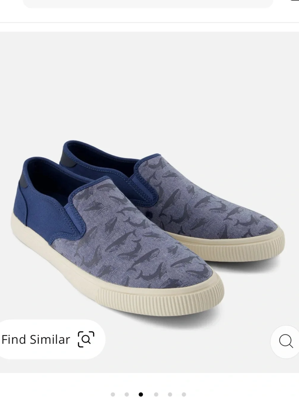 Toms Baja Blue Glow In The Dark Whales Slip On Sneaker Size 10.5